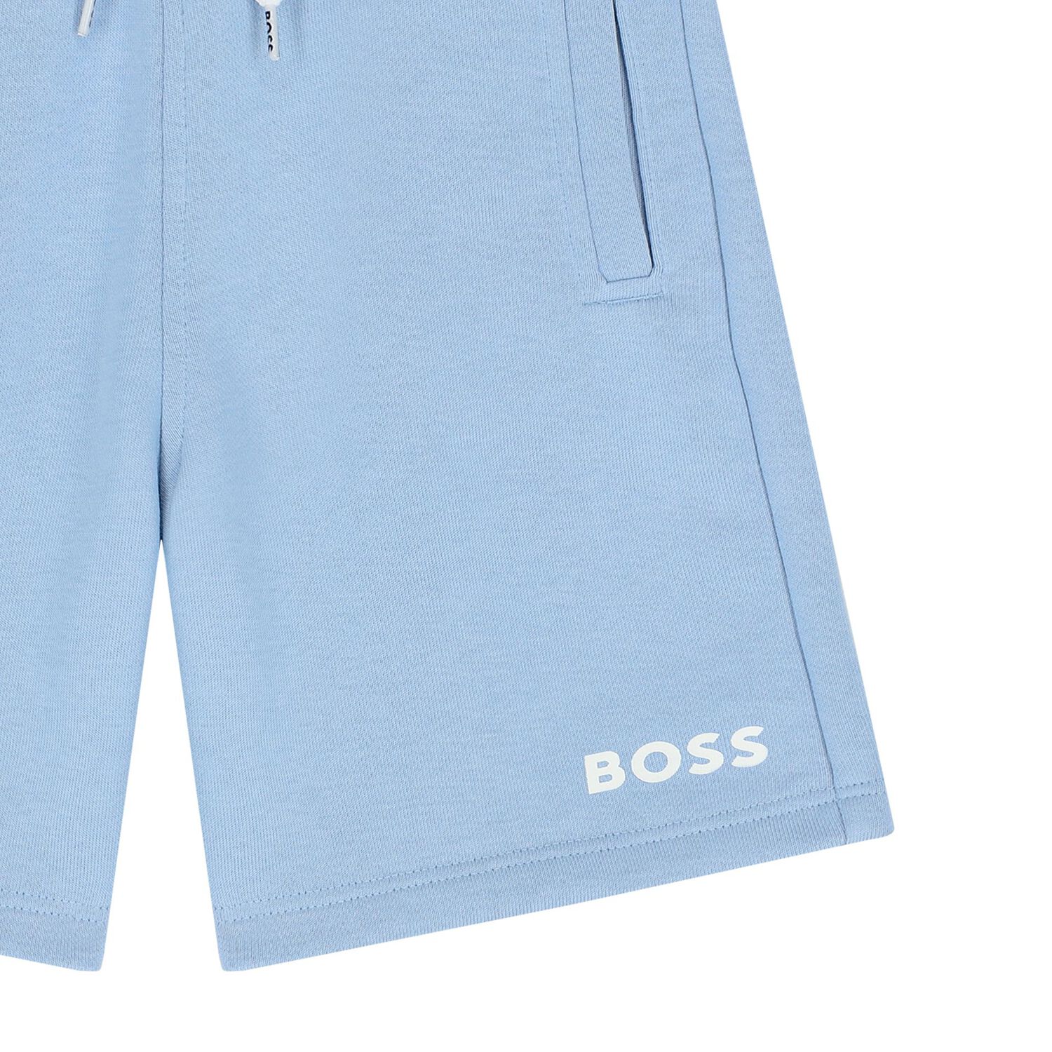 Boys Pale Blue Logo Shorts, 4, hi-res image number null