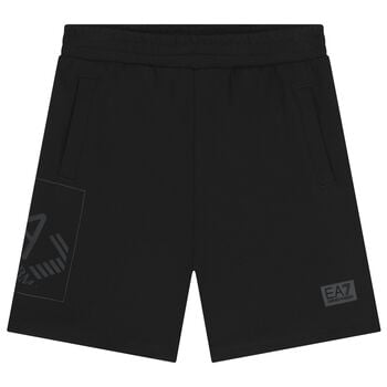 Boys Black Logo Shorts