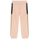 Girls Pink Logo Joggers, 1, hi-res