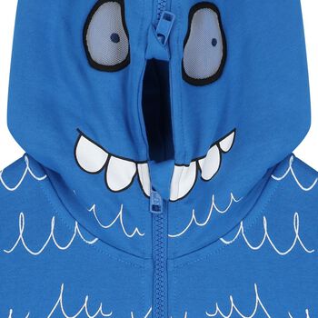 Boys Blue Yeti Hooded Zip Up Top