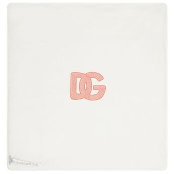 Baby Pink & White Leopard Logo Blanket