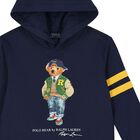Boys Navy Blue Polo Bear Sweatshirt, 1, hi-res
