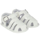 Baby Boys White Sandals, 1, hi-res