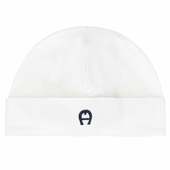 Baby Boys White Logo Hat