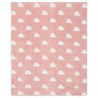Baby Girls Pink Clouds Faux Fur Blanket, 1, hi-res