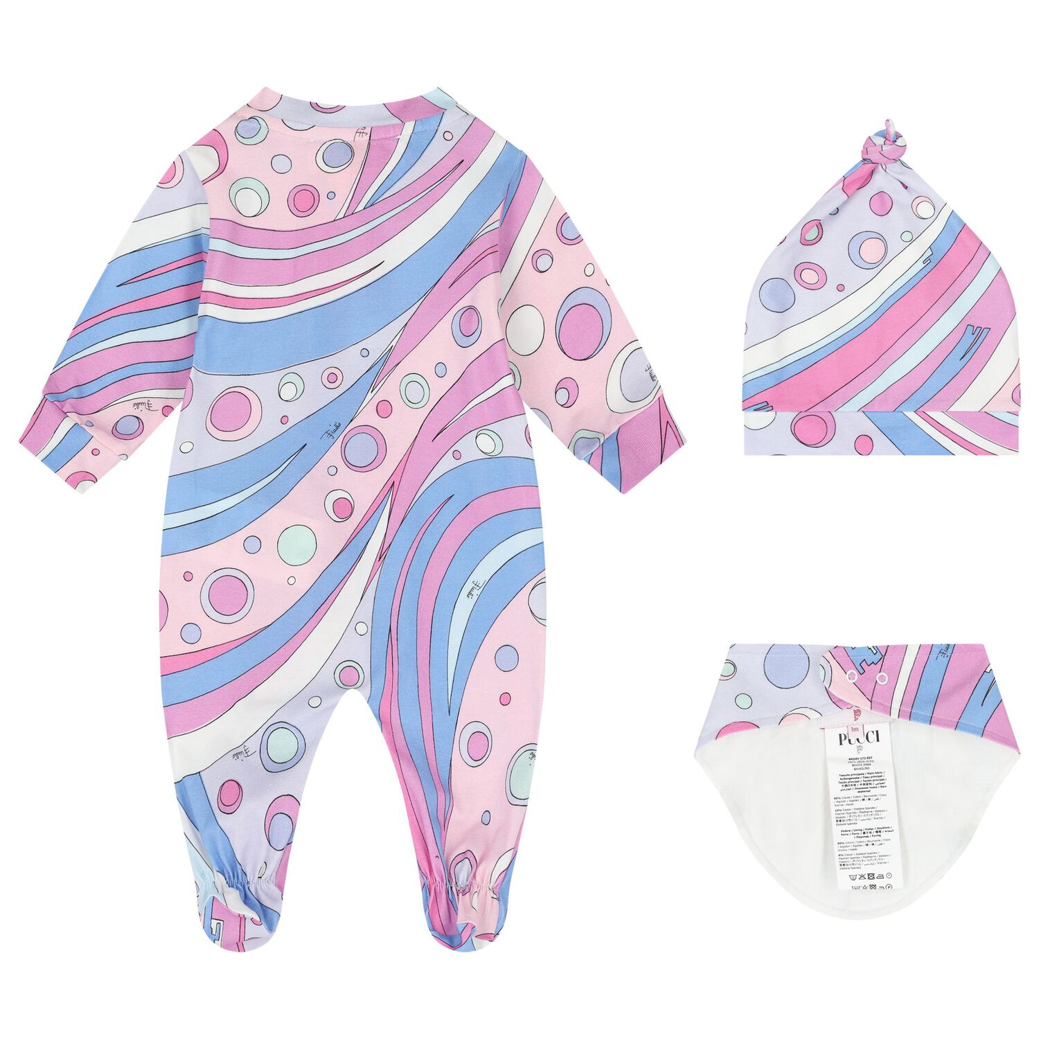 Baby Girls Pink & Lilac Fontane Babygrow Gift Set, 2, hi-res