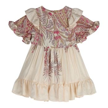 Baby Girls Ivory & Pink Paisley Dress