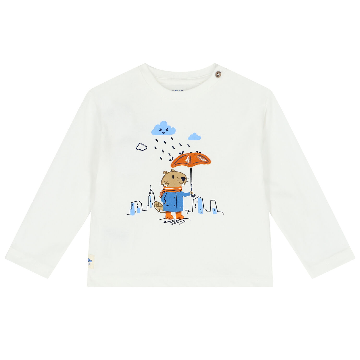 Younger Boys Ivory Squirrel Long Sleeve Top, 1, hi-res image number null
