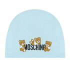 طقم هدية  افرول بشعار الدب تيدي باللون الأزرق, 1, hi-res