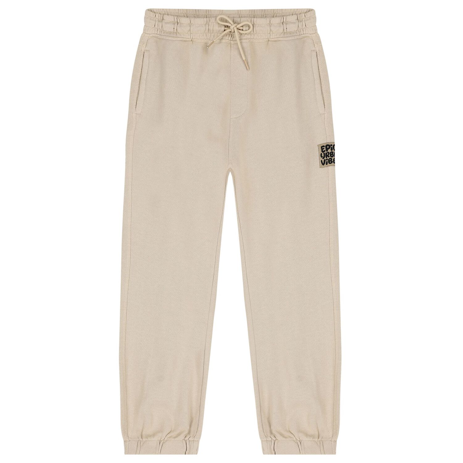 Boys Beige Patch Joggers, 1, hi-res
