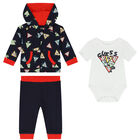 Baby Boys Navy Blue Teddy Bear Logo Tracksuit (3 Piece), 1, hi-res