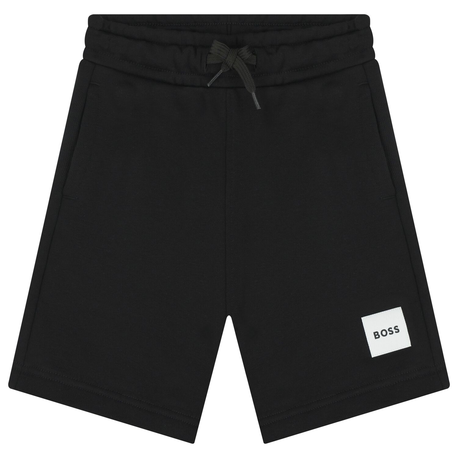 Boys Black Logo Shorts, 2, hi-res