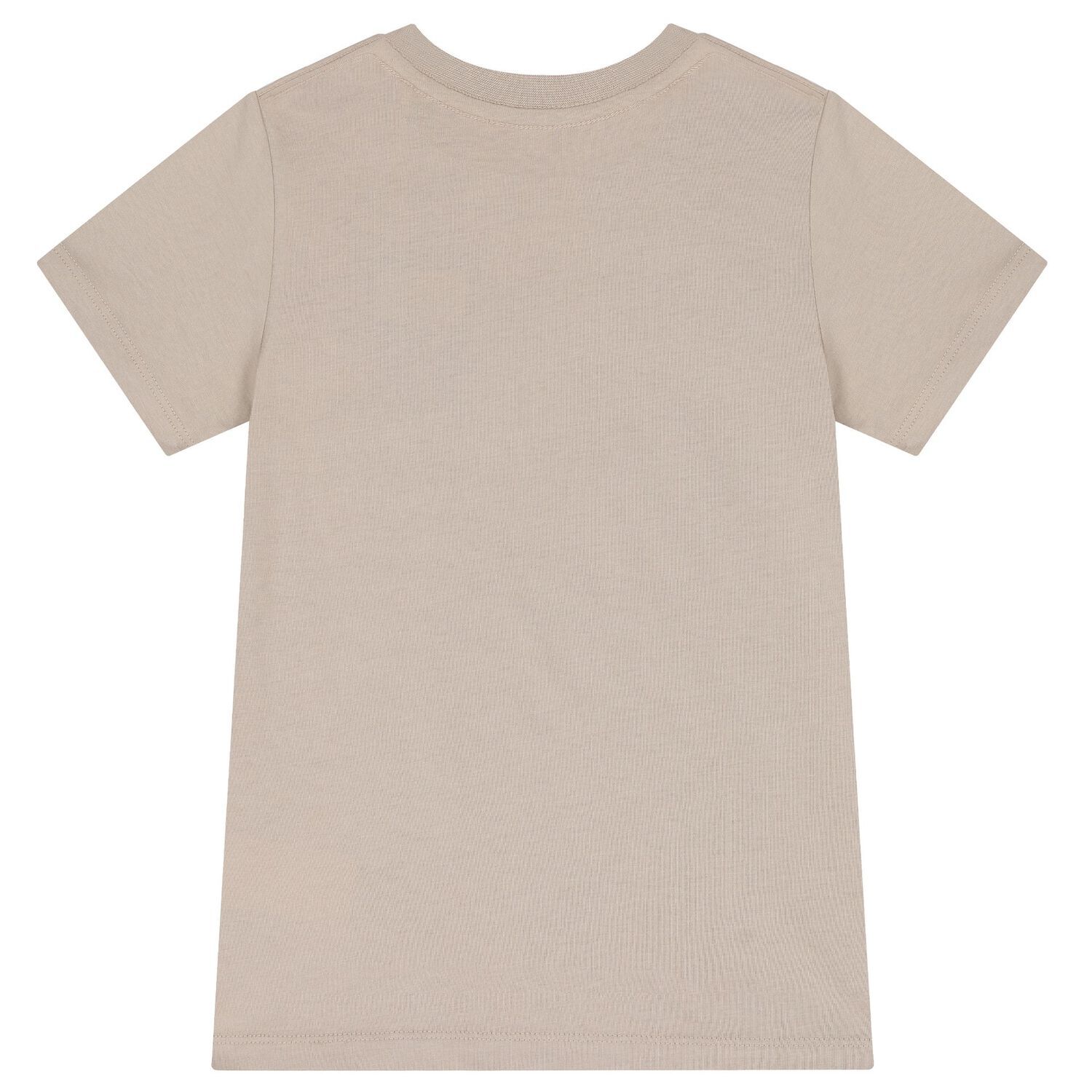 Boys Beige Logo T-Shirt, 7, hi-res