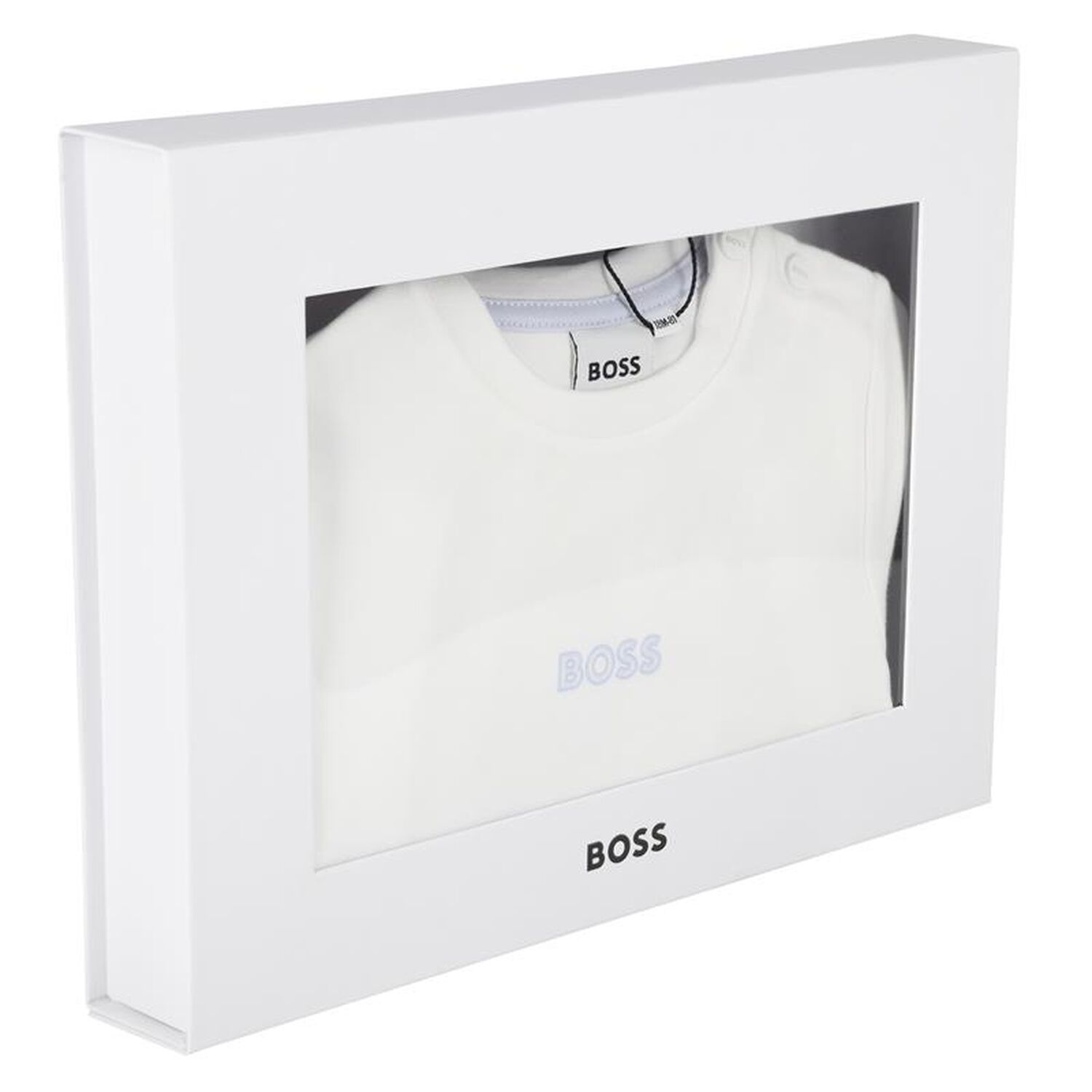 Baby Boys White & Blue Logo Shorts Set, 1, hi-res