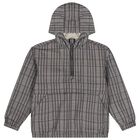 Boys Black, Beige & White Checked Windbreaker, 1, hi-res