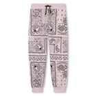 Girls Pink Bandana Disney Joggers, 1, hi-res