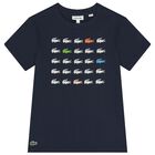Boys Navy Blue Logo T-Shirt, 2, hi-res