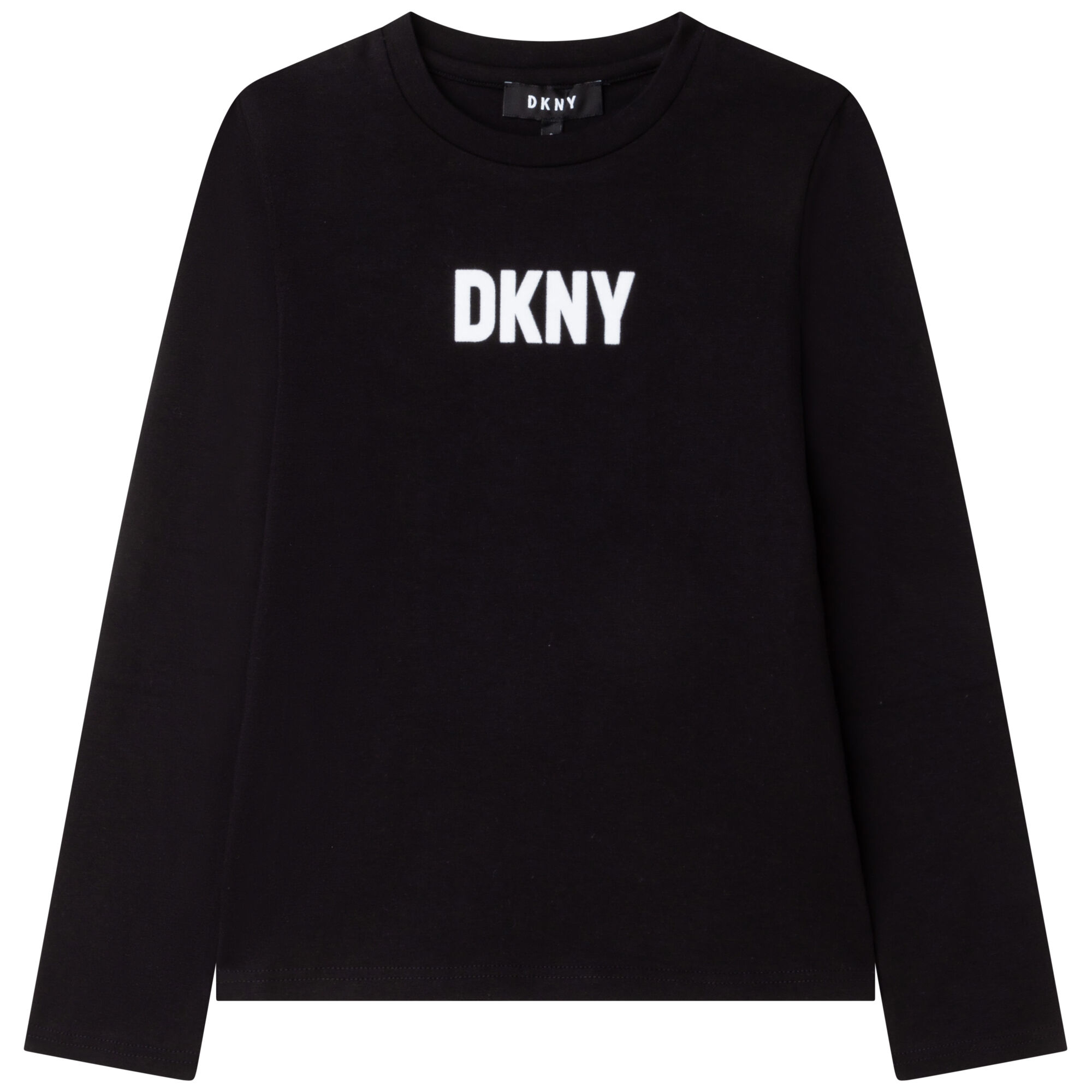 DKNY Girls Black Logo Long Sleeve Top Junior Couture UAE