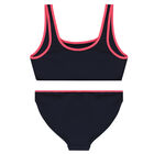 بكيني بالشعار باللون الأسود والوردي, 1, hi-res