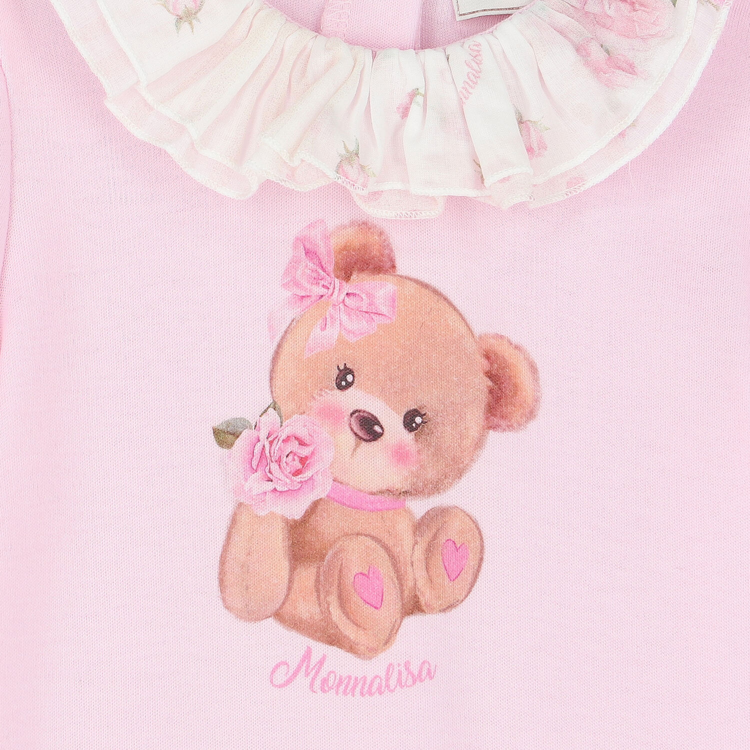 Baby Girls Pink Teddy Bear Romper, 1, hi-res image number null