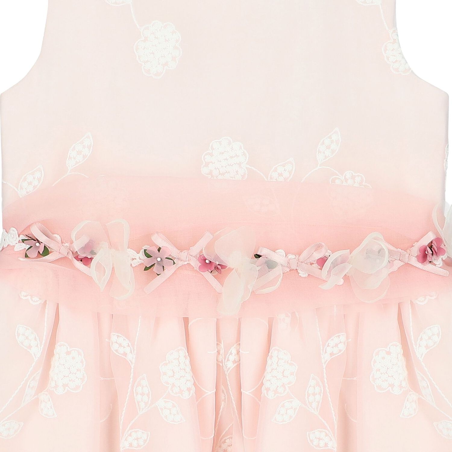 Girls Pink & White Floral Dress, 2, hi-res image number null