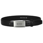 Boys Black Logo Belt , 1, hi-res