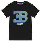 Boys Black Logo T-Shirt, 1, hi-res