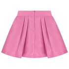 Girls White & Pink Flower Skirt Set, 1, hi-res