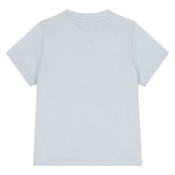 Younger Boys Mini Me Blue Logo T-Shirt