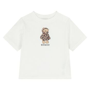 Younger White Thomas Bear Logo T-Shirt