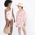 مايوه بشريط باللون العاجي للبنات, 1, hi-res