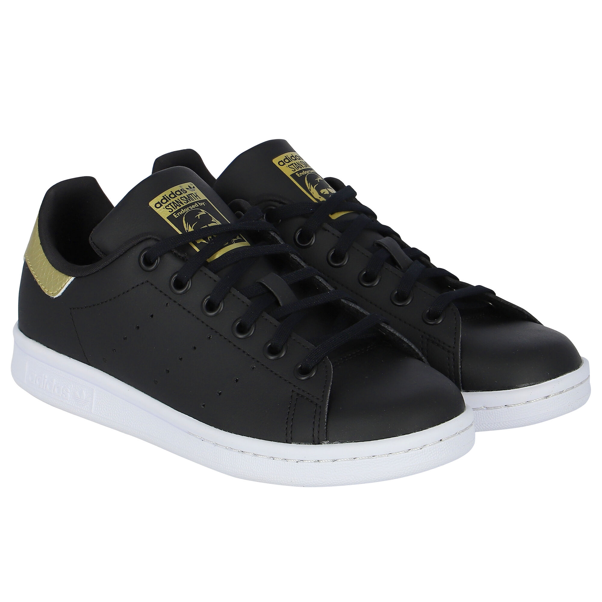 Adidas stan smith black trainers deals