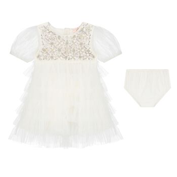 Baby Girls Ivory Tulle Dress Set