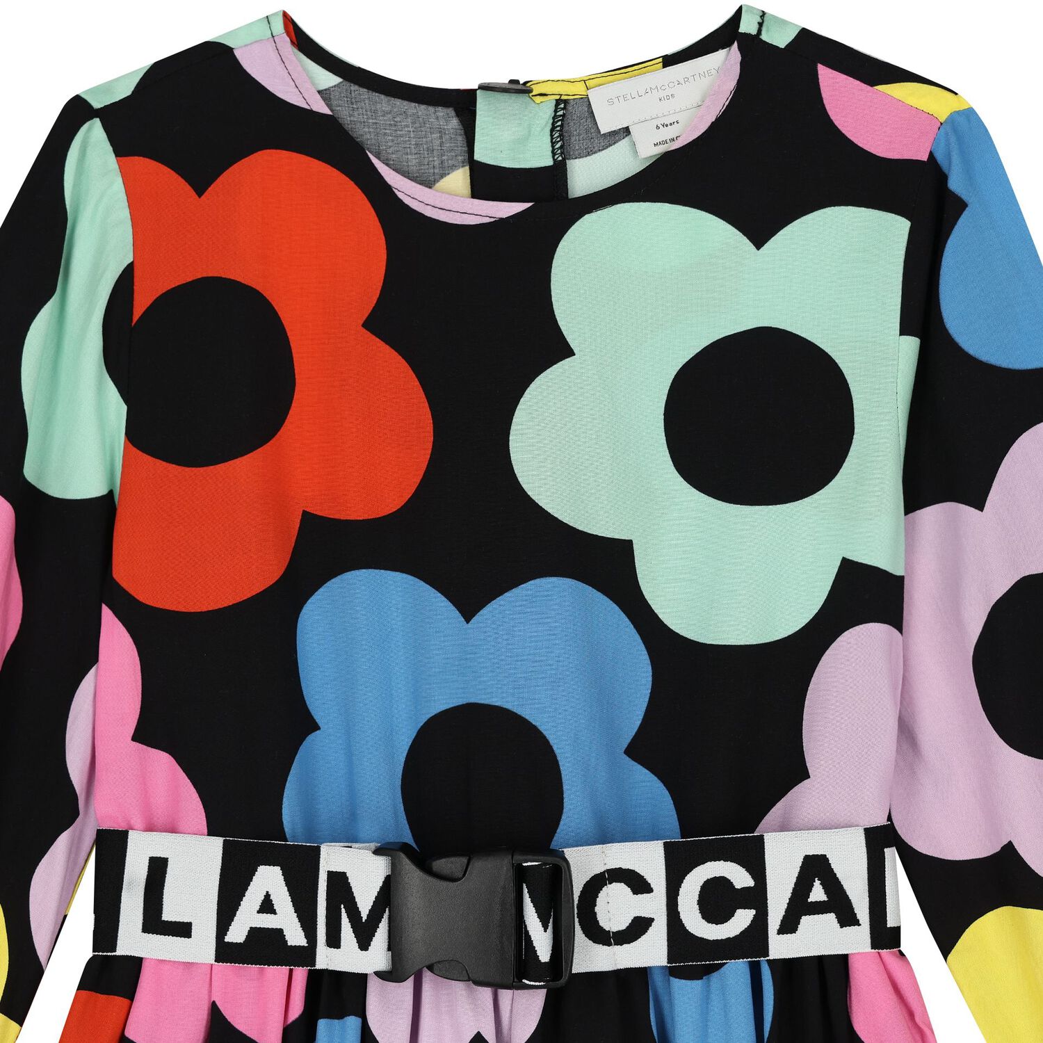 Girls Black Floral Dress, 1, hi-res image number null