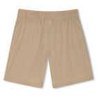 Boys Beige Logo Shorts, 2, hi-res