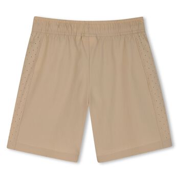 Boys Beige Logo Shorts