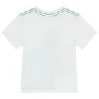 Boys White Hippopotamus T-Shirt, 1, hi-res