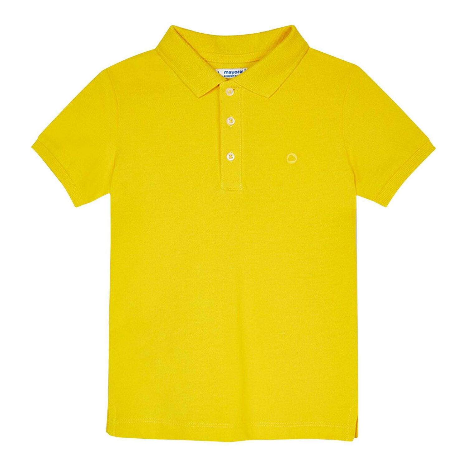 Boys Yellow Logo Polo Shirt, 2, hi-res