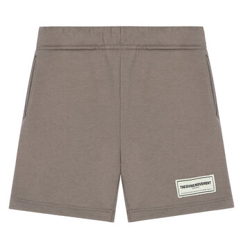 Beige Logo Shorts