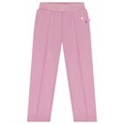 Girls Pink Heart Trousers, 1, hi-res