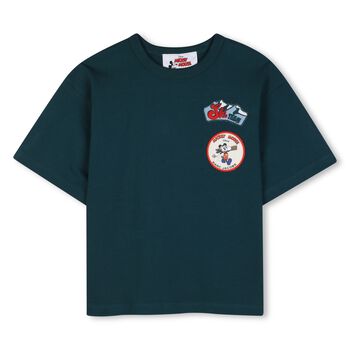 Boys Green Mickey Mouse Disney T-Shirt