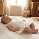 طقم فستان من الدانتيل باللون الابيض للفتيات الصغيرات, 1, hi-res