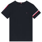 تيشيرت بالشعار باللون الكحلى للاولاد, 1, hi-res