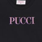 تي شيرت باللون  أسود بشعار للبنات, 1, hi-res