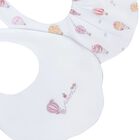Baby Girls White & Pink Bibs ( 2-Pack ) , 1, hi-res