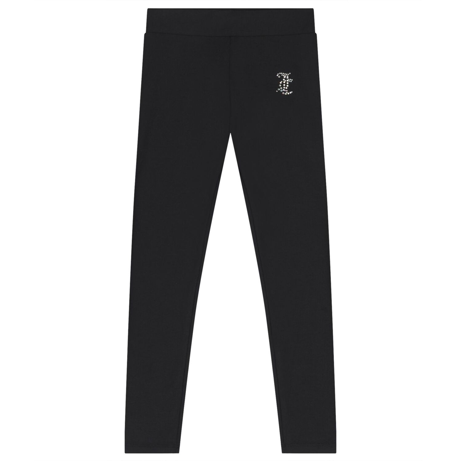 Girls White & Black Diamante Logo Leggings Set, 1, hi-res