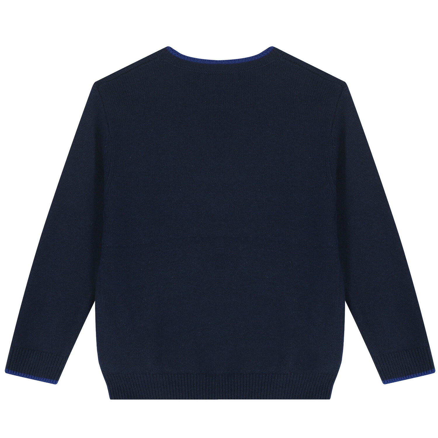 Boys Navy Knitted Sweatshirt, 4, hi-res image number null
