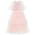Girls Pink Sequin Ruffled Tulle Dress, 1, hi-res