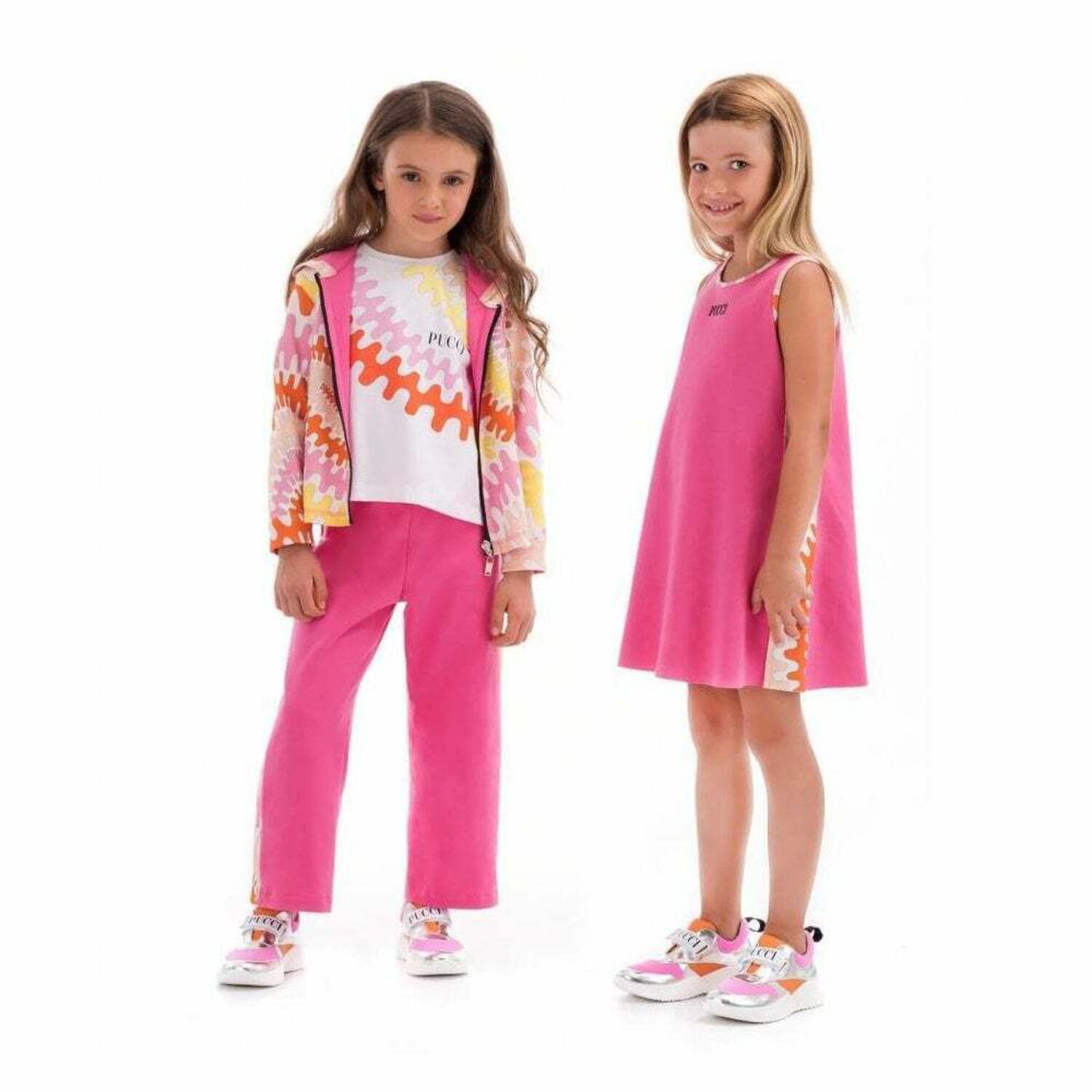 Girls Pink Logo Dress, 2, hi-res image number null