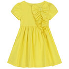 Girls Yellow Ruffled Dress, 1, hi-res